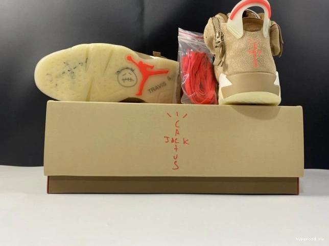 Travis 6 Jordan Scott Retro Air DH0690-200 British Khaki 0714